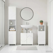 Set mobili da bagno 3 pz Bianco Legno ingegnerizzato 3433046