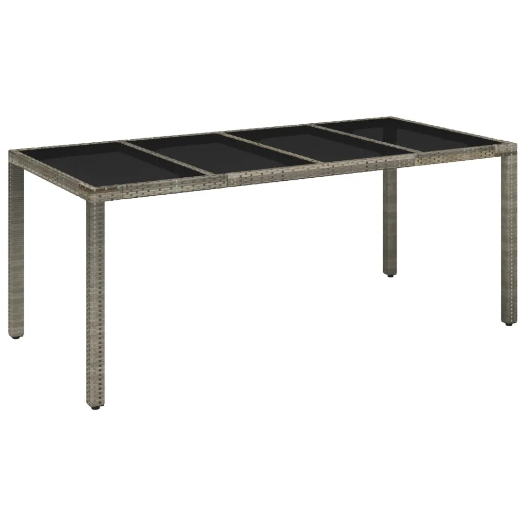 Set da Pranzo da Giardino 9 pz con Cuscini in Polyrattan Grigio 3212467