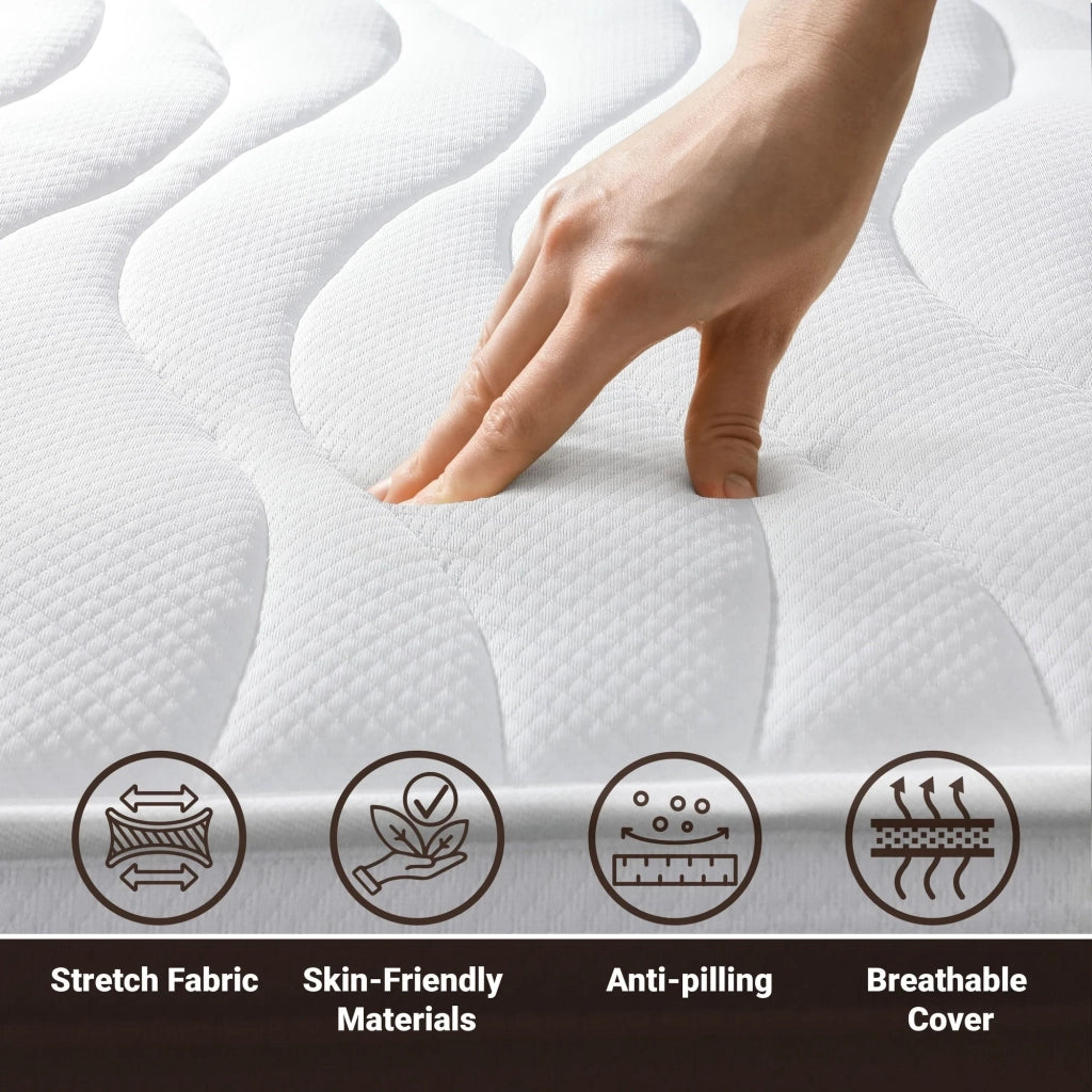 Materasso a Una Piazza e Mezza 115x180 cm in Memory Antibatterico | Altezza 25 cm | Rivestimento 3D Air in Fibra Ipoallergenica | Materasso Ortopedico a 7 Zone Differenziate Termosensibili