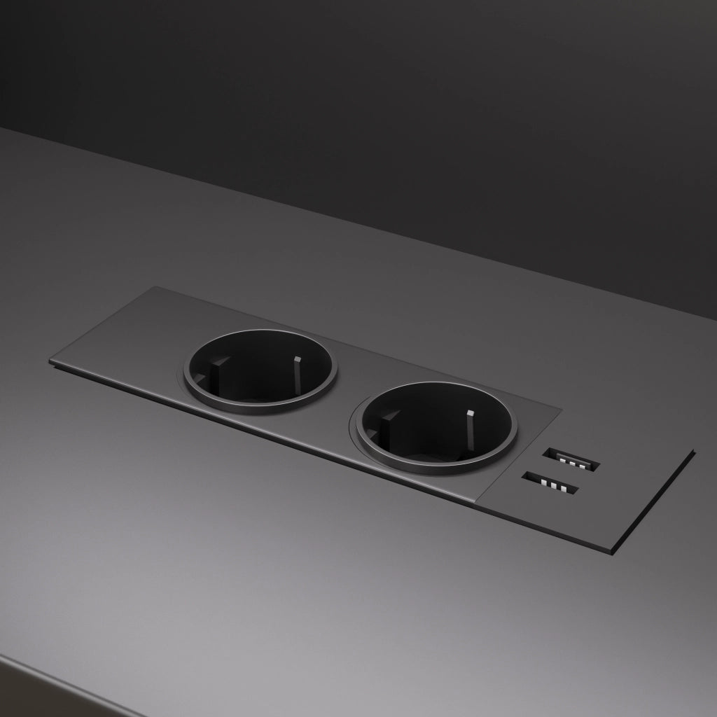 Letto a piattaforma 180 × 200 cm con contenitore MDF e compensato nero LED 3 cassetti e ripiani