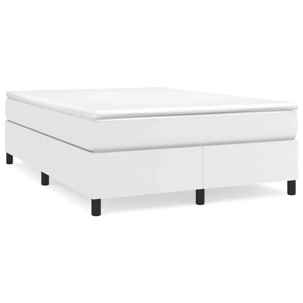 Struttura Letto a Rete a Molle Bianco 140x200 cm in Similpelle