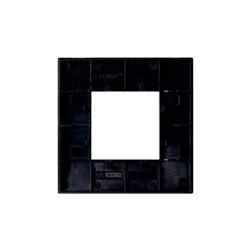 Placca Plastica Serie Venus 2P Colore Nero Compatibile Con Vimar Arke