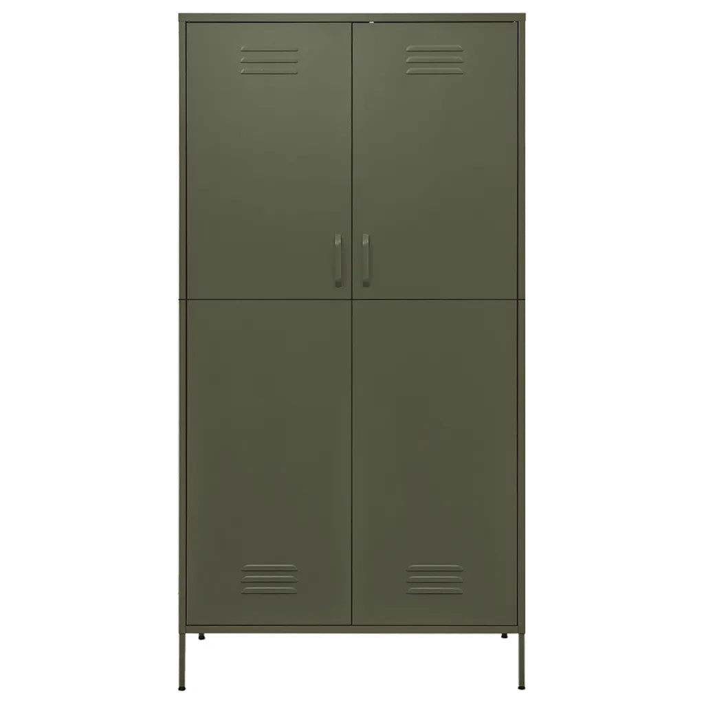 Armadio Verde Oliva 90x50x180 cm in Acciaio