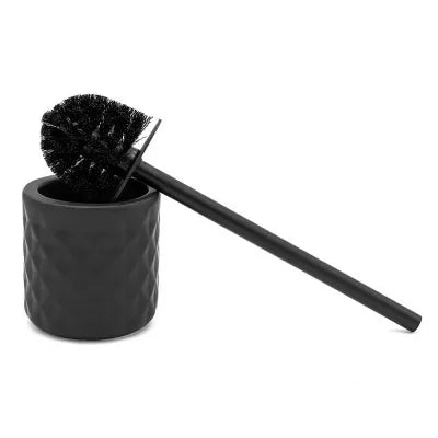 Scopino wc nero da appoggio in ceramica Cristal