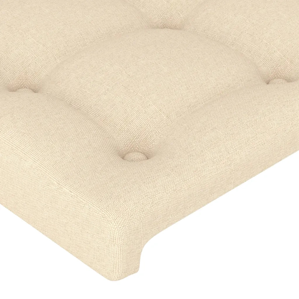 Testiera ad Orecchio Crema 203x23x118/128 cm in Tessuto