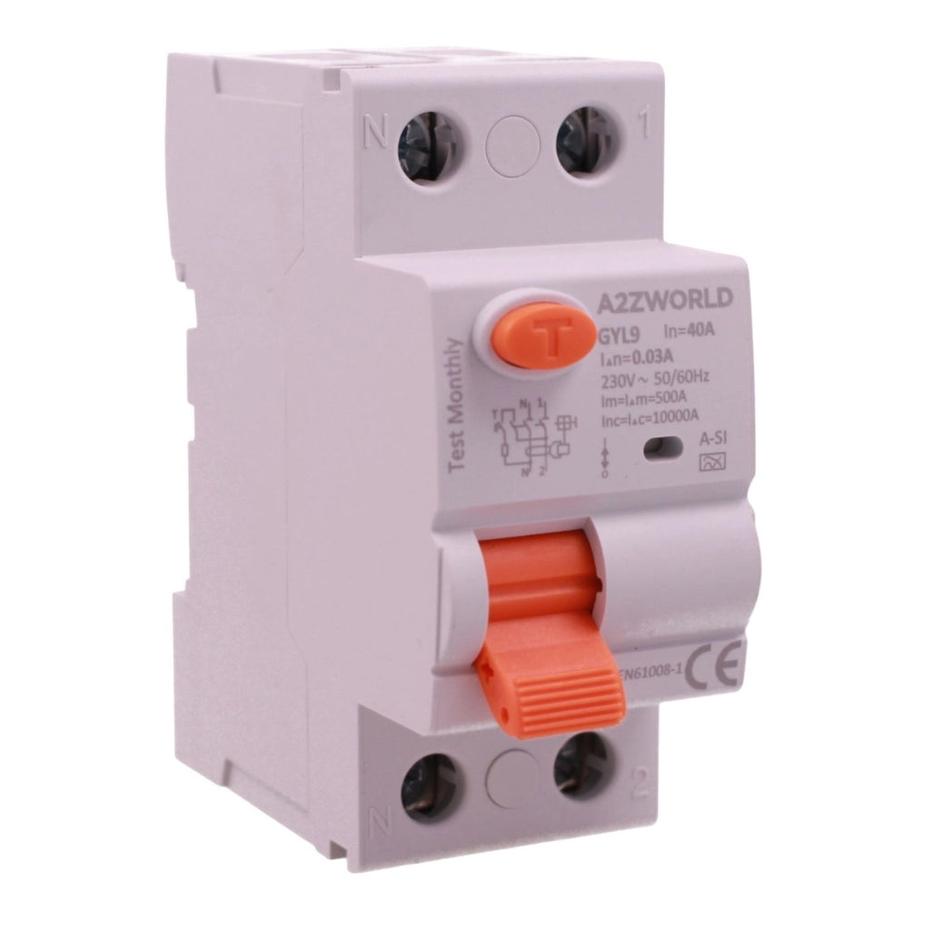 RCCB Interruttore Differenziale Puro Tipo A-SI Super Immunizzato, 1P+N 2M 10000A 30mA AC 230V IP20 GYL9 Elettromeccanico, Corrente Disponibili 25A 40A 63A 100A (40A)