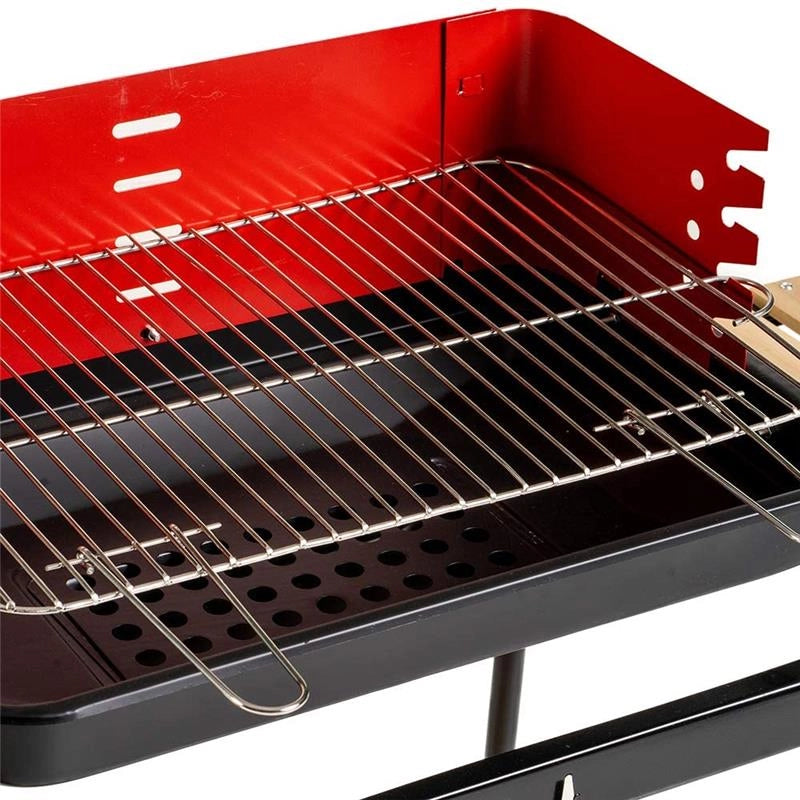 MAURY'S BARBECUE RETTANGOLARE CON RIPIANI IN LEGNO 85 X 45 X 105 CM OKX