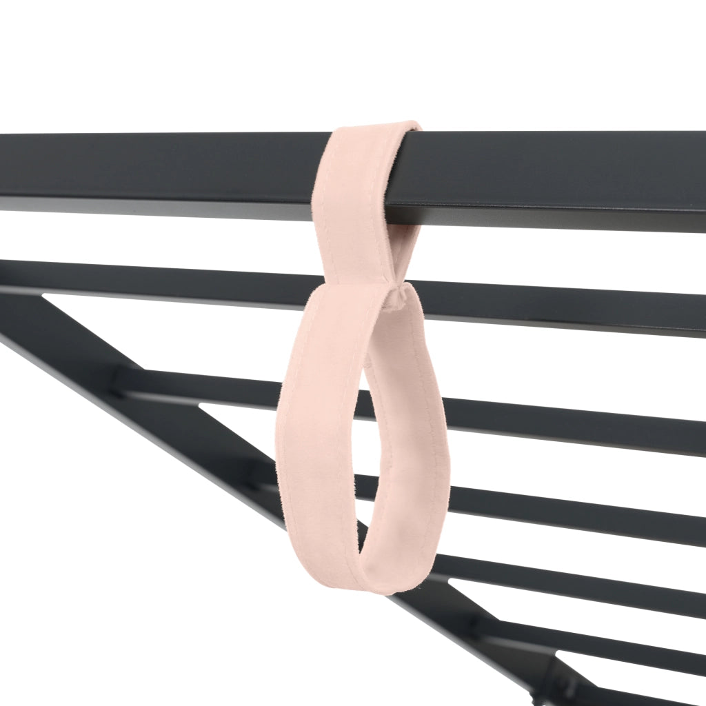 Letto singolo contenitore 90x190 cm in velluto rosa