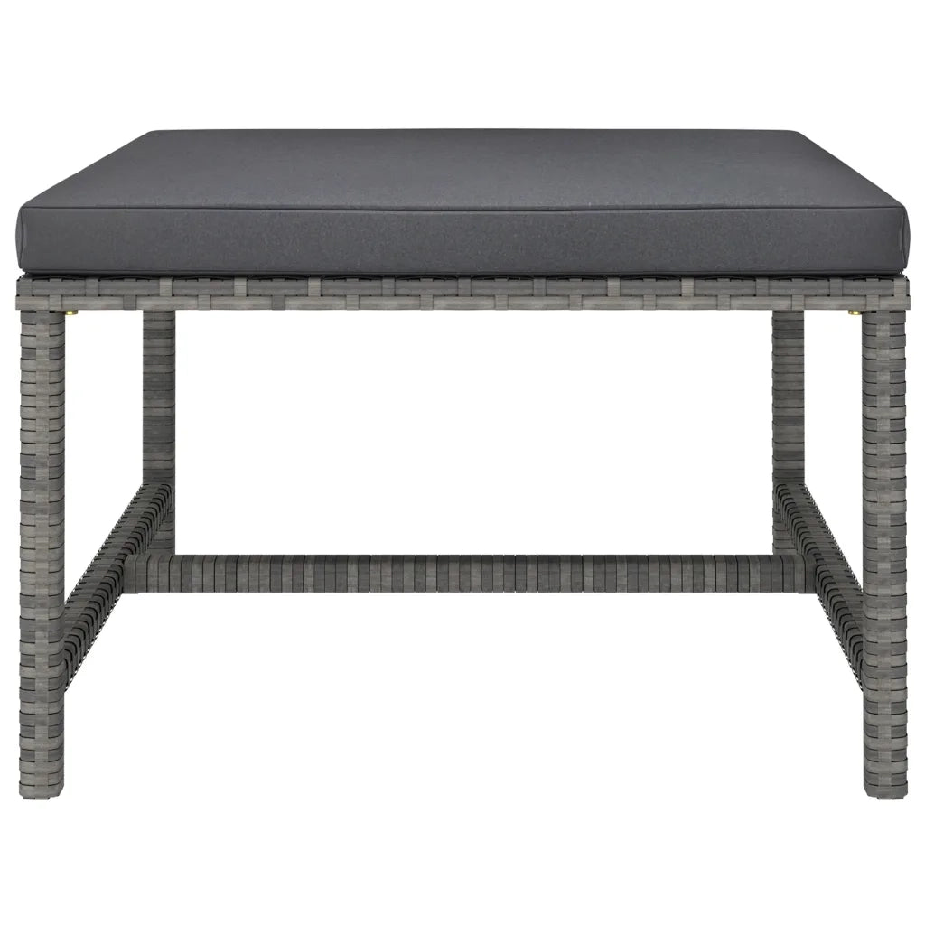 Set Divani da Giardino 9 pz con Cuscini in Polyrattan Grigio 3059773