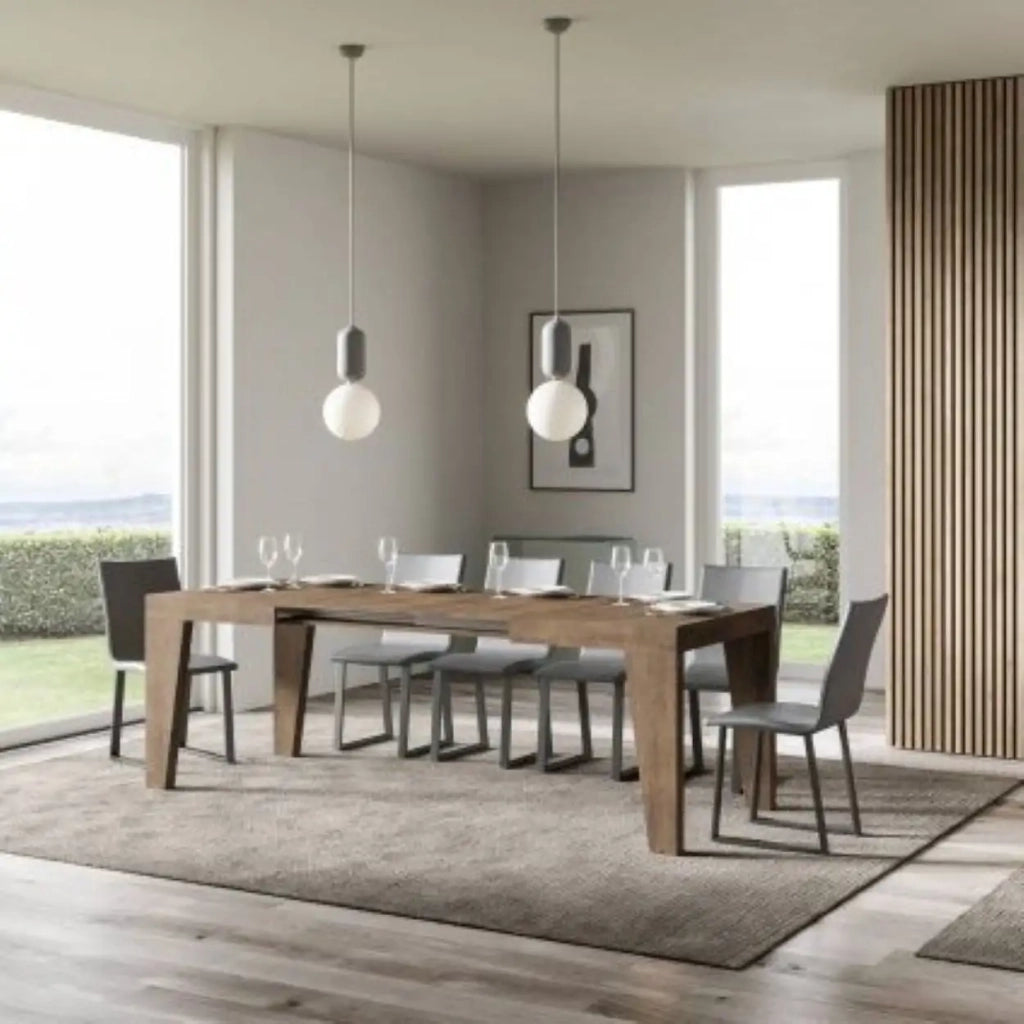 Tavolo allungabile 140/244x90 cm Naxy colore noce