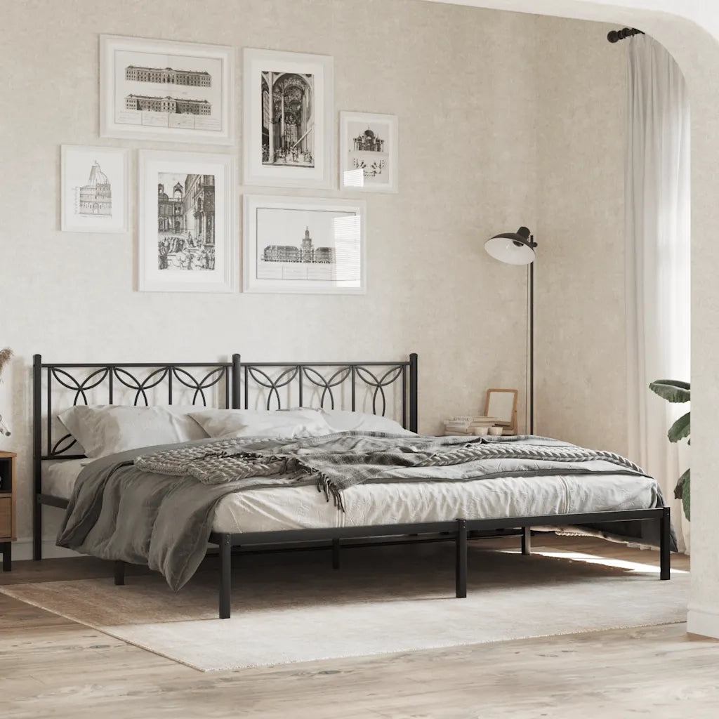 Testiera di Ricambio in Metallo Nero 200 cm 376166