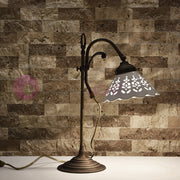 VOLTERRA Lampada da Tavolo Ottone e Ceramica Rustico Country
