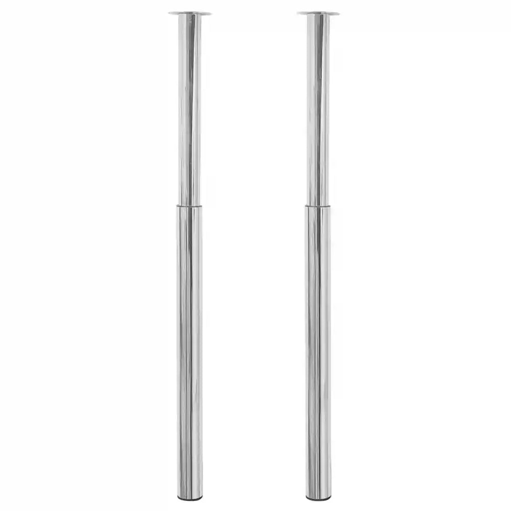Gambe Telescopiche per Tavolo 2 pz Cromate 710 mm-1100 mm 242151