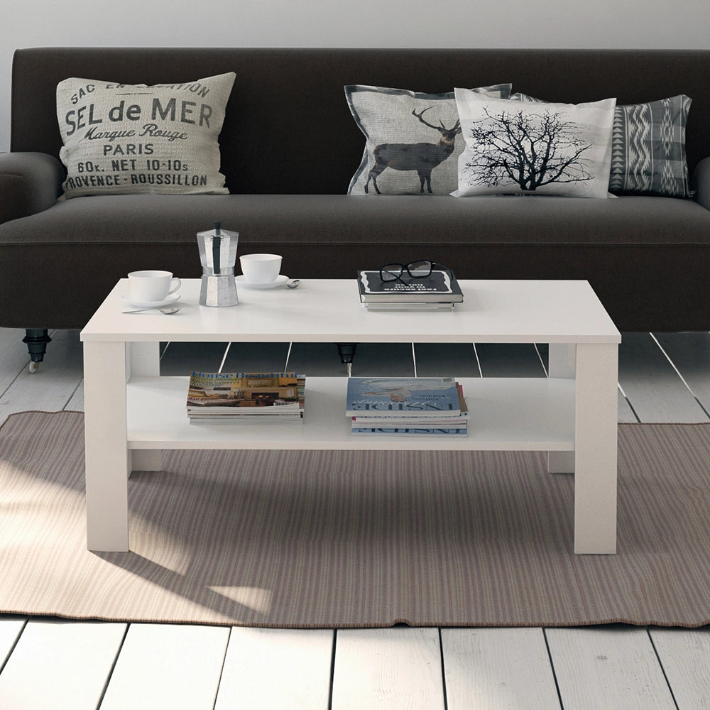 Vicco Tavolino da salotto Bianco 100 x 60 cm
