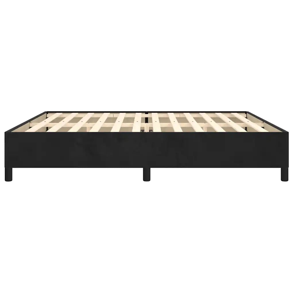 Giroletto senza Materasso Nero 200x200 cm in Velluto 347344