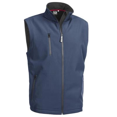 GILET MULTITASCHE SOFTSHELL BLU Tg. XL