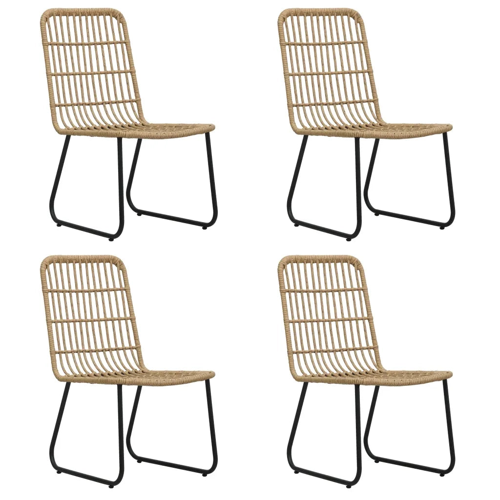 Set da Pranzo da Giardino 5 pz in Polyrattan e Vetro 3060239