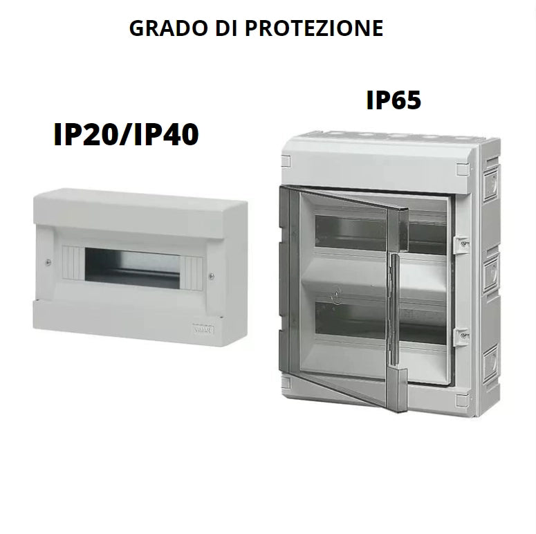 Marlanvil centralino parete grigio 4/8 moduli stagno ip65 modello 9208
