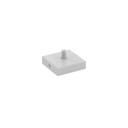 Rosone Quadrato Metallo Bianco 1 Foro 8X8Cm