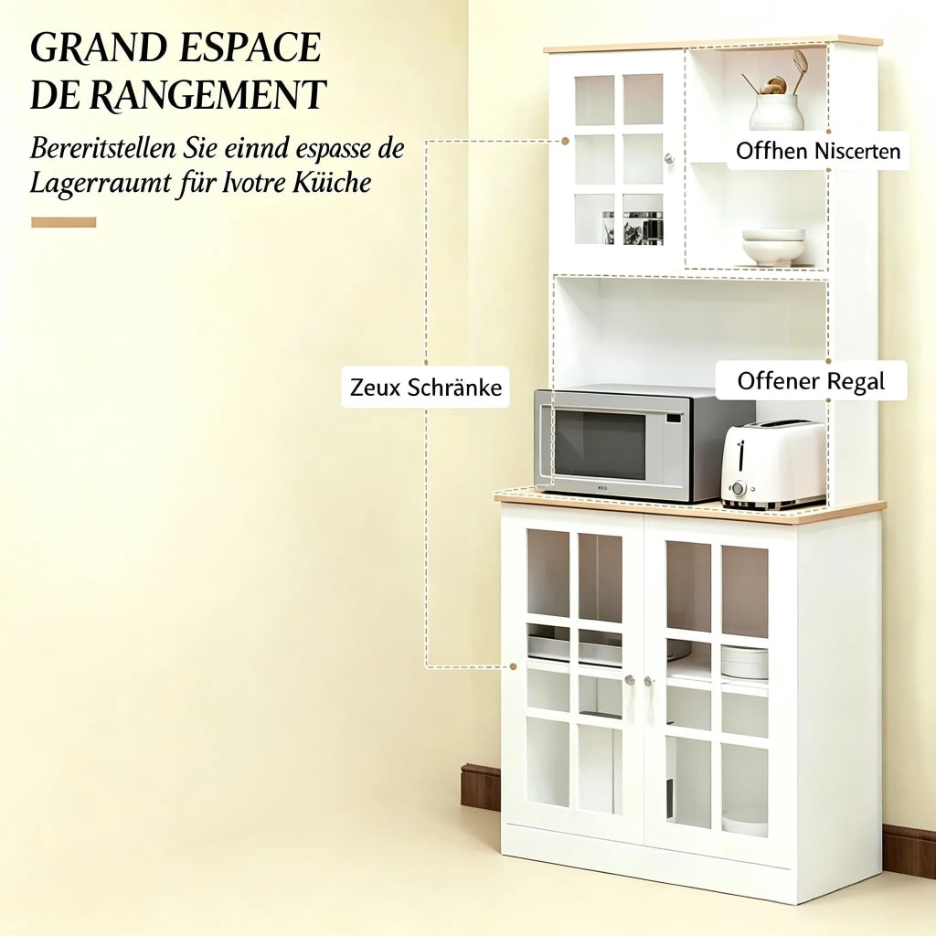 Armadio alto da dispensa, mobile contenitore per cucina