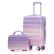 Set valigie rigide 2 pezzi con spinner e combinazione, viola, include beauty case 14