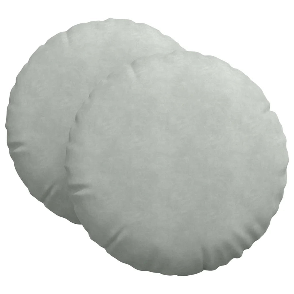 Cuscini per Seduta 2 pcs Grigio chiaro Ø 40 x 13 cm Velluto 42014248