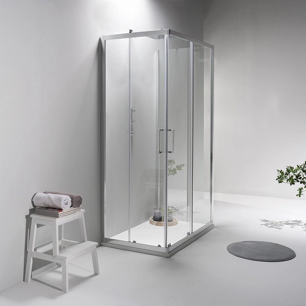 Box Doccia Elite Tre Lati 70x90x70 Cm Scorrevole Trasparente