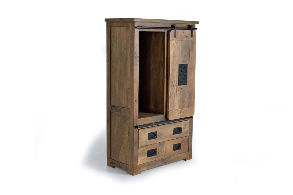 Armadio in legno di mango e metallo