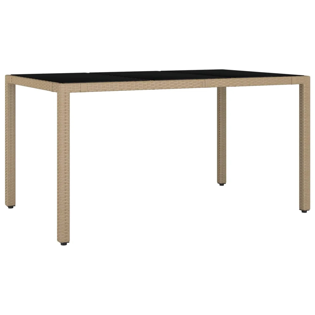 Set da Pranzo da Giardino 5 pz con Cuscini Beige in Polyrattan 3276802