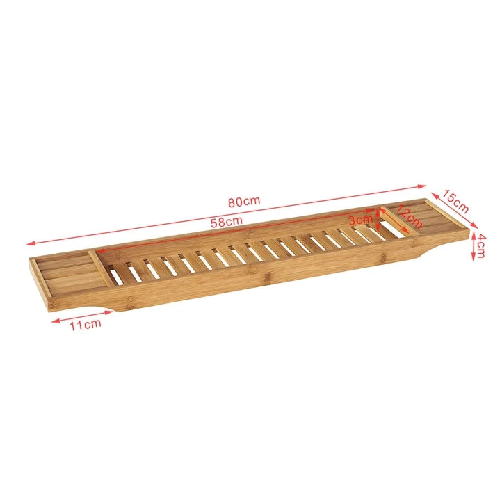 Ripiano per vasca da bagno in bambù,L80CM, FRG212-N