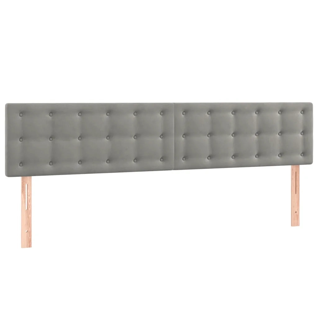 Testiera | Testata Grigio Chiaro 160x5x78/88 cm in Velluto