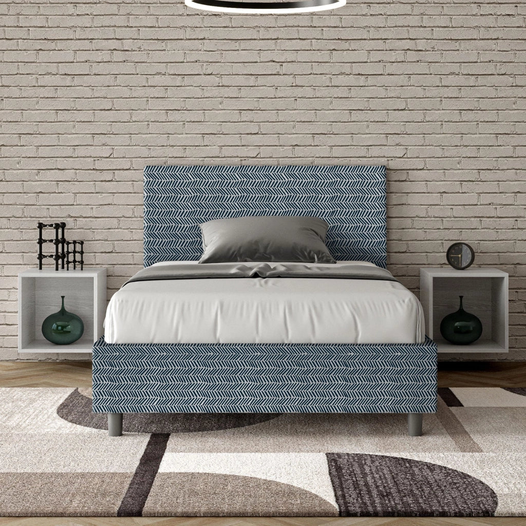 Letto 1 Piazza e Mezzo 120x190 cm con Rete Adele Aragona 8 Blu