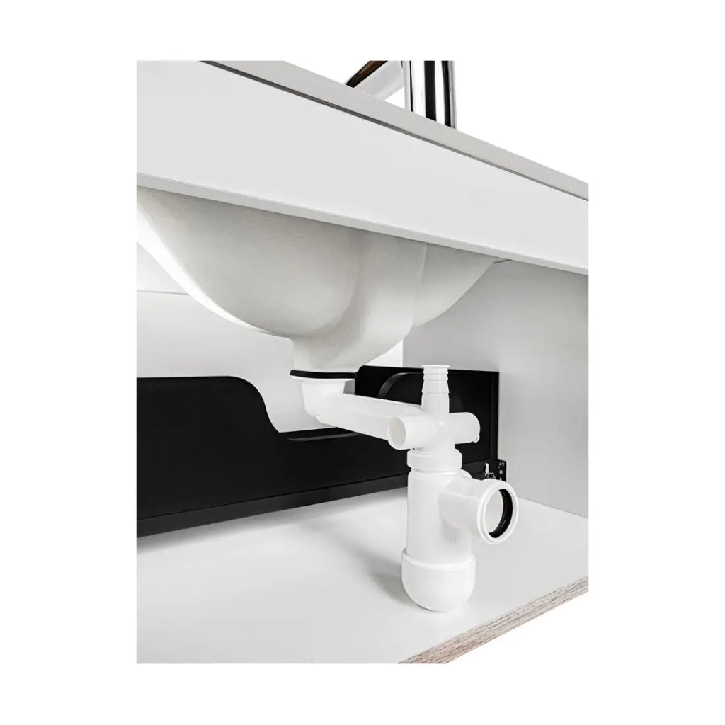 Sifone corto salvaspazio con piletta click clack cromata