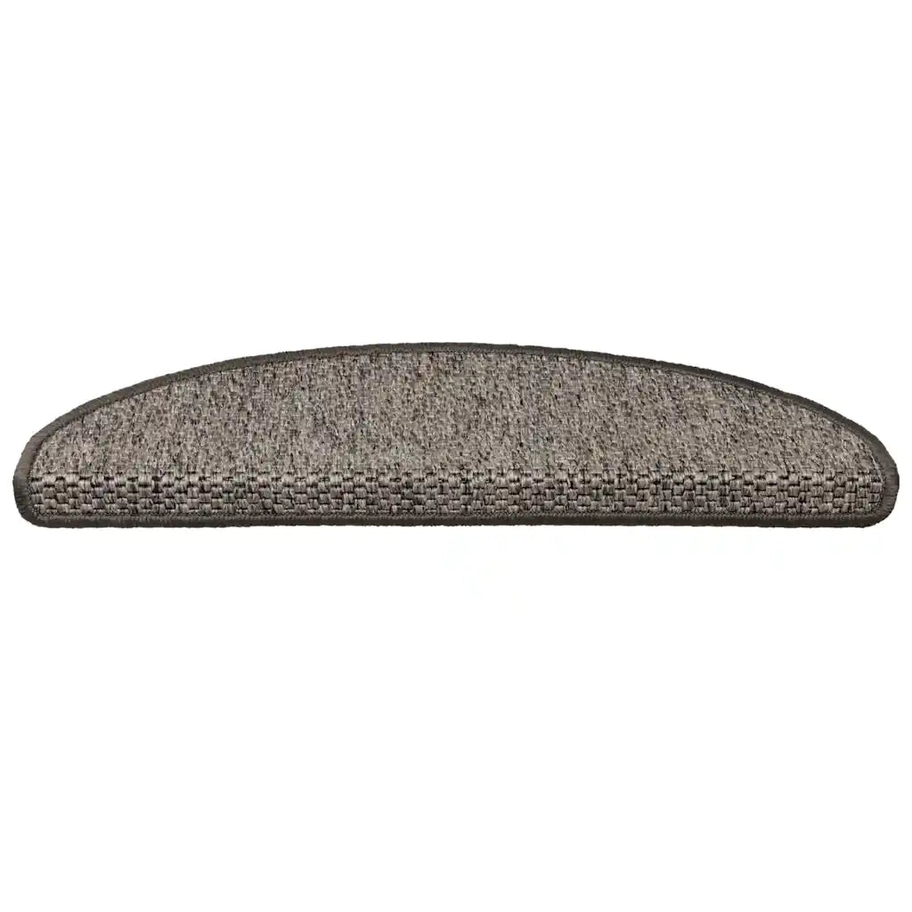 Tappeti Adesivi per Scale Sisal 15pz 65x21x4cm Grigio e Beige 326872