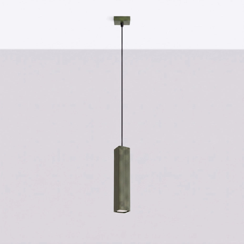 Lampada a sospensione RAYO 1 verde oliva