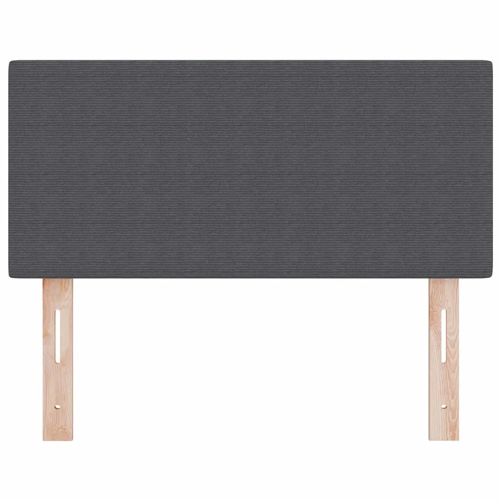 Testiera | Testata Grigio scuro 90 cm Tessuto in Cords
