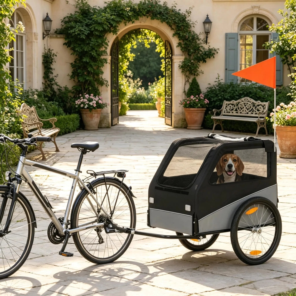 Rimorchio per bicicletta per cani con ruote da 20