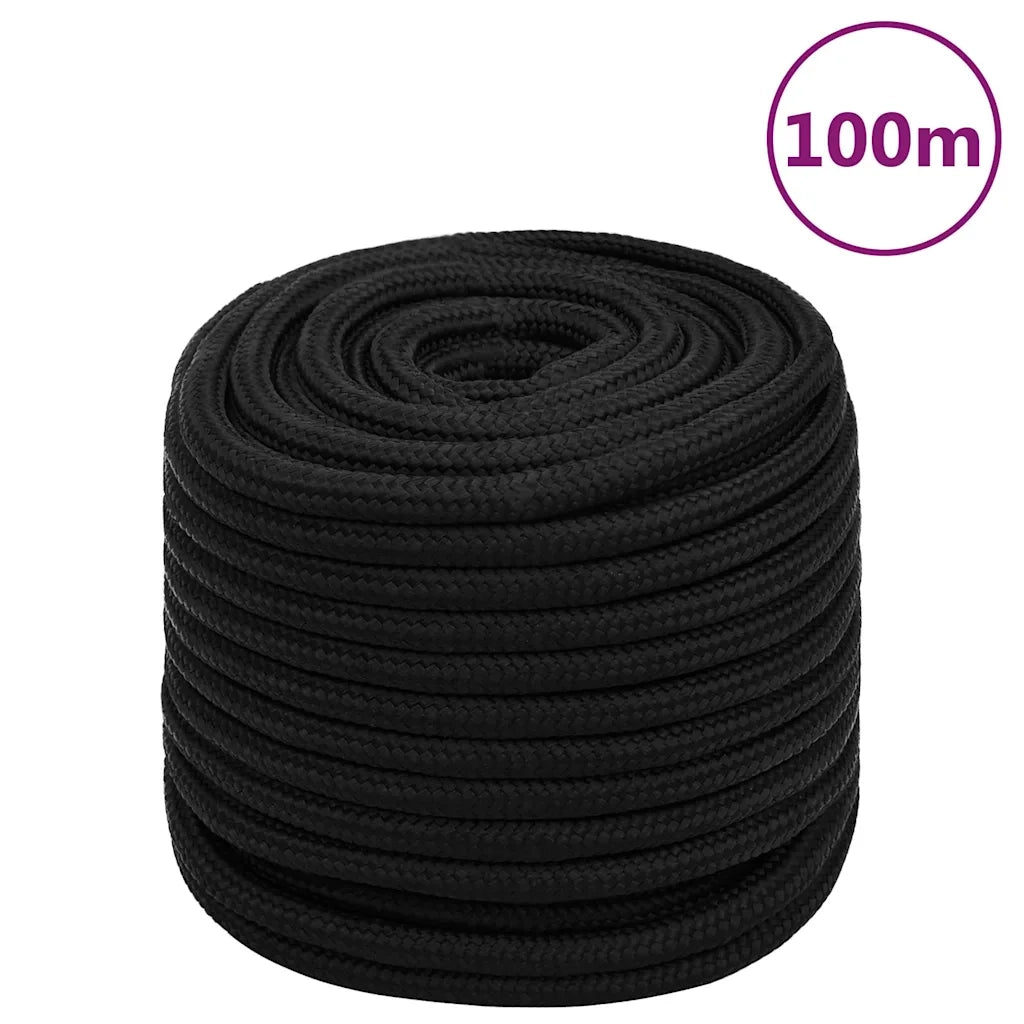 Corda da Lavoro Nera 16 mm 100 m in Poliestere 152836
