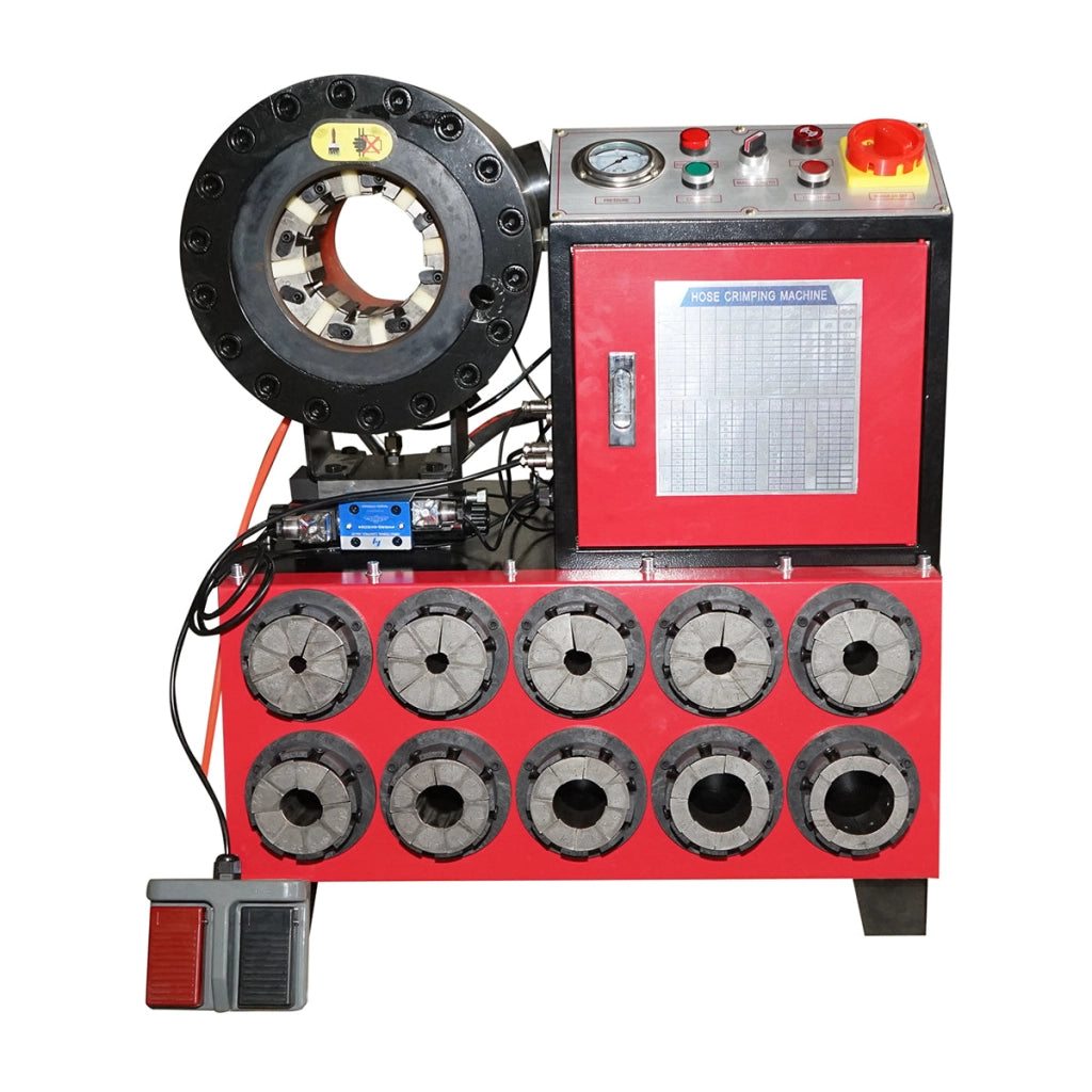 PRESSATUBI OLEODINAMICI PRESSA PER CRIMPARE TUBI OLEODINAMICI ALTA PRESSIONE PER TUBI 6-51MM 220V 3KW CON CAMBIO RAPIDO BRECKNER GERMANY