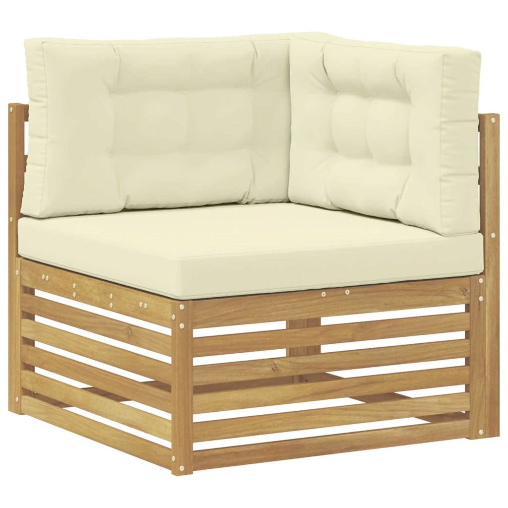 Set di divani da esterno 8 pz Bianco e Crema 3390970