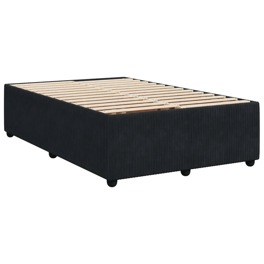 Letto box spring con materasso Nero 120 x 200 cm Velluto 3454591
