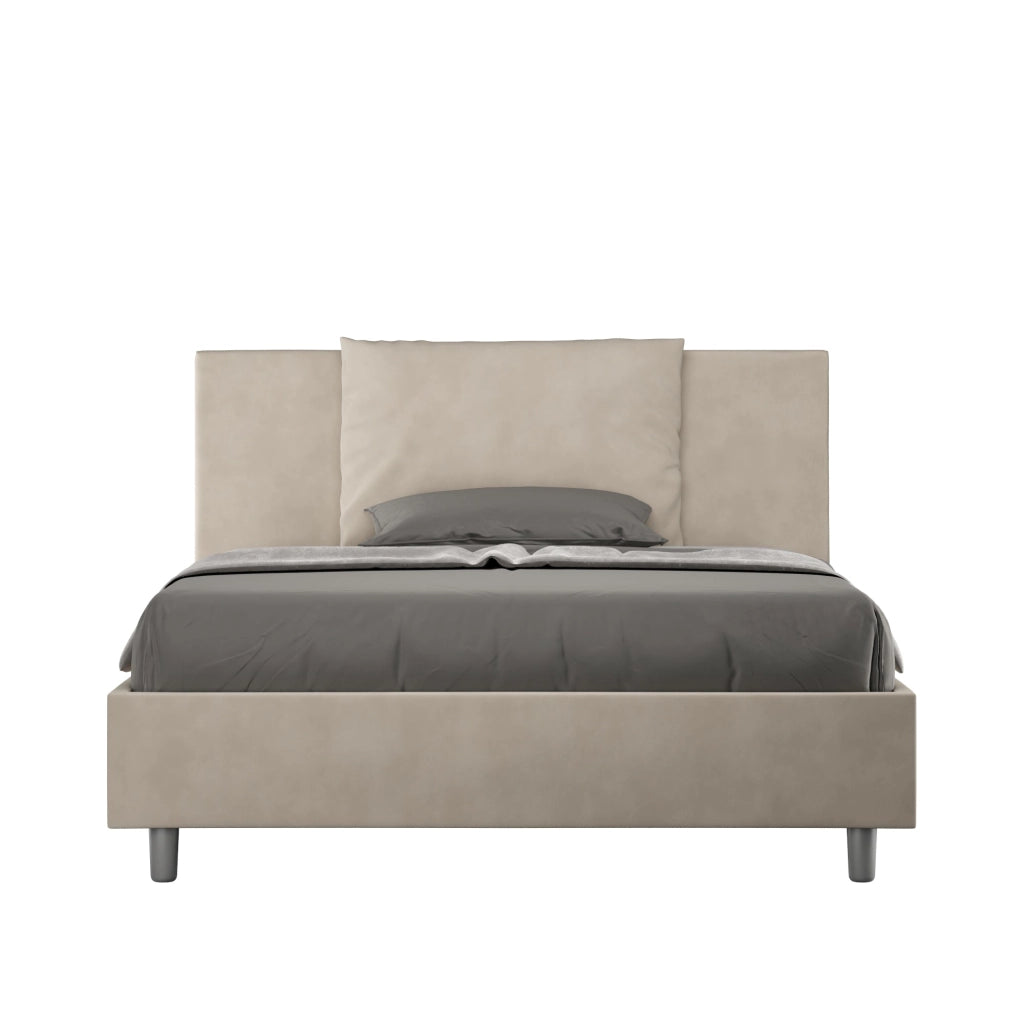Letto Matrimoniale Extra Large 190x210 cm con Rete Antea Sabbia