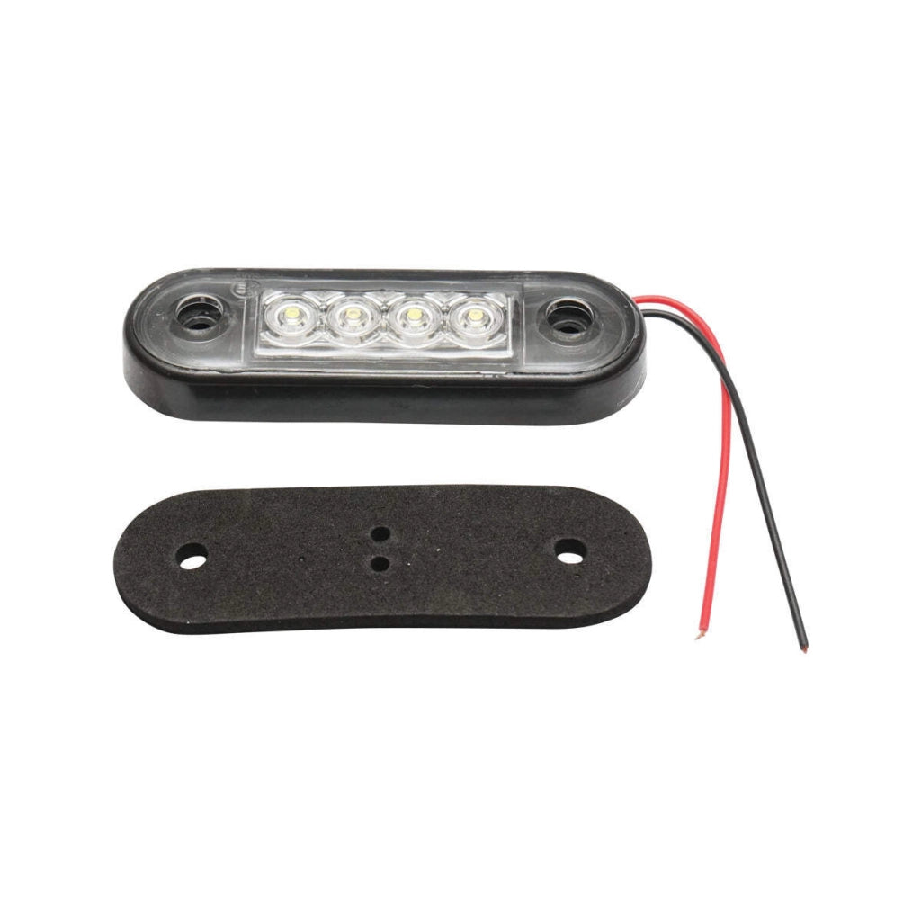 Lampada laterale con LED bianca, 12V/24V, FR0170, Breckner Germany.