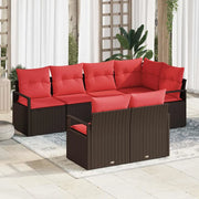 Set di divani 7 pcs Marrone polyrattan 3346424