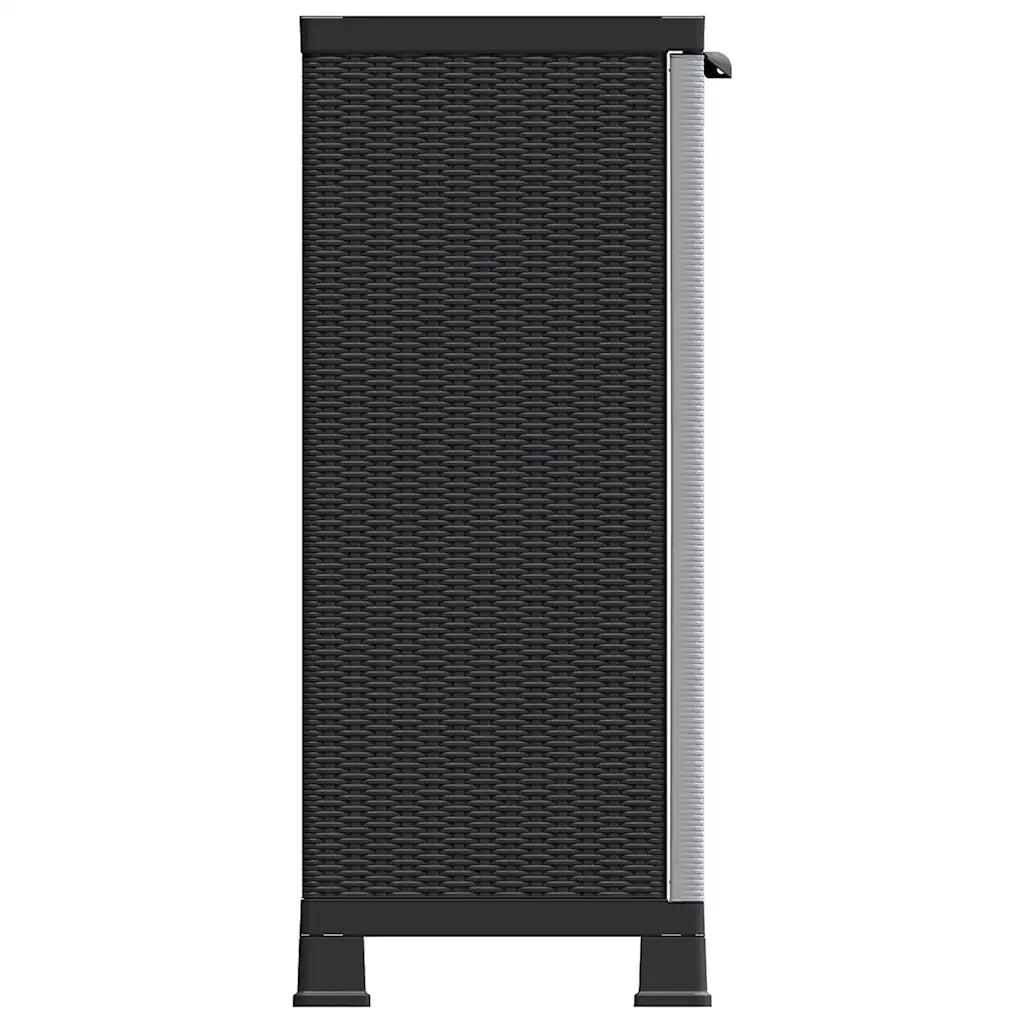 Armadietto in Plastica 68x39x92 cm Design Rattan 337898