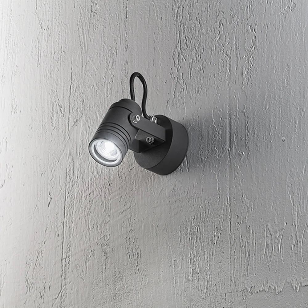 Applique Da Esterno Moderna Walker Metallo Grigio Grafite Vetro Gu10