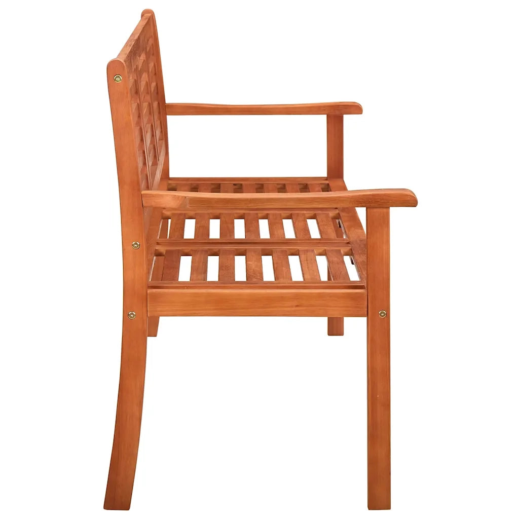 Panchina da Giardino 3 Posti e Cuscino 150cm Massello Eucalipto 3061002