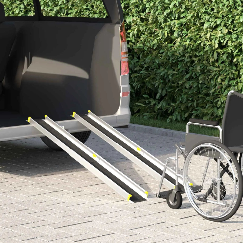Rampa per sedia a rotelle 270 kg 2 pz Nero 270 kg per seduta 42021091