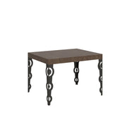 Tavolo Allungabile 110-194x70x77 cm Karamay Noce e Antracite