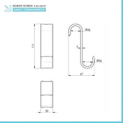 Appendino singolo per termoarredo Gedy serie Merlino in ABS cromato